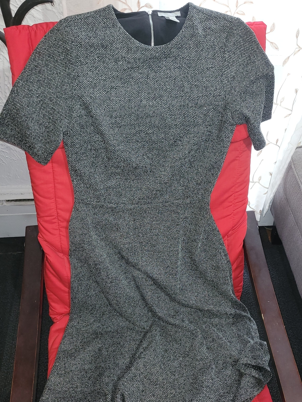 Women's Black & White Tweed Sheath Dress